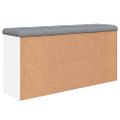 vidaXL Lavička na topánky biela 102x32x50 cm kompozitné drevo