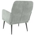 VidaXL Kreslo bledosivé 62x79x79 cm zamat