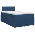 vidaXL Posteľ boxspring s matracom Modrá 120 x 200 cm Látka