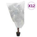 vidaXL Flísové kryty na rastliny so šnúrkou 12 ks 70 g/m²  0,8x1,2 m