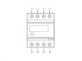 Elektromer 3F na DIN lištu trojfázový EASTRON SDM72 D, MID, digitálny