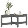 vidaXL Konferenčný stolík sivý 87x48x35 cm borovicový masív