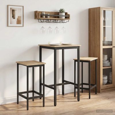 vidaXL Barový stôl 52 x 52 x 110 cm Kompozitné drevo Dub sonoma