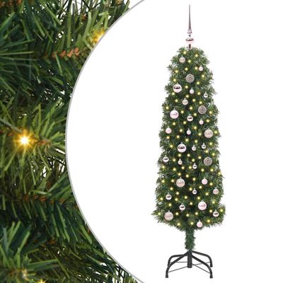 vidaXL Umelý vianočný stromček Zelená 150 cm PVC, oceľ a plast