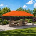 vidaXL Kryt na altánkovú strechu 6 x 3 m Oranžová Polyester 190 gsm