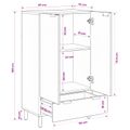 vidaXL Highboard so zásuvkou Drevité hnedé dokončenie 60 x 33 x 100 cm