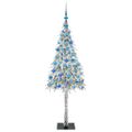 vidaXL Vianočný stromček s 300 LED-i Biela 180 cm PE a oceľ