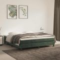 vidaXL Matrac s taštičkovými pružinami stredná tvrdosť tmavozelený 160x210x20 cm zamat