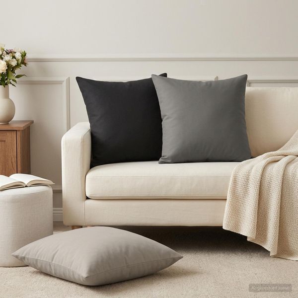 vidaXL Poťah na podložku 2 pcs HEERLEN Antracitová 50 x 50 cm
