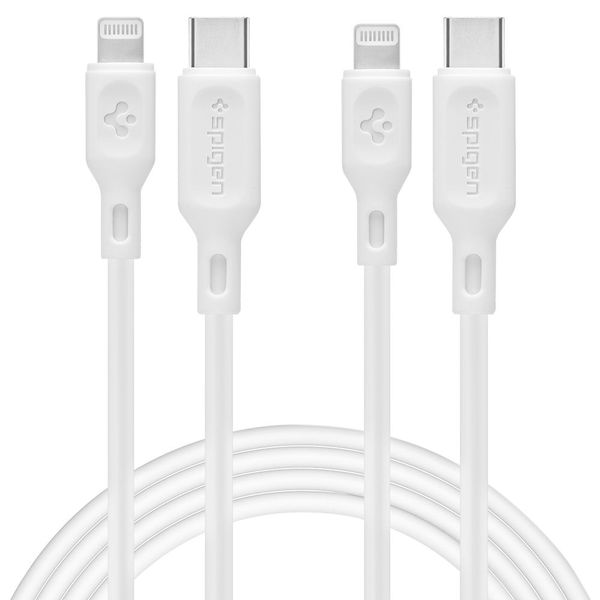 Spigen DuraSync MFi Lightning kábel 2-balenie 100cm biely
