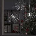 vidaXL Vonkajšie vianočné prskavky 10 ks, studená biela 20 cm, 140 LED