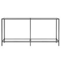vidaXL Konzolový stolík priehľadný 160x35x75,5 cm tvrdené sklo