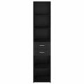 vidaXL Highboard Čierny dub 40 x 42,5 x 185 cm Kompozitné drevo