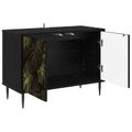 vidaXL TV skrinka ELBURG 69 x 33 x 50,5 cm Čierny dub Kompozitné drevo