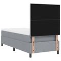 vidaXL Posteľ s pružinovým rámom Svetlosivá 80 x 200 cm látka