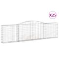 vidaXL Oblúkové gabiónové koše 25 ks 400x30x100/120cm pozinkov. železo