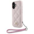 Puzdro Karl Lagerfeld HC Quilted PU Initial Logo & Chain Strap pre iPhone 16 ružové