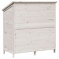 vidaXL Záhradný prístrešok so strechou Biela 106,5 x 56 x 113,5 cm