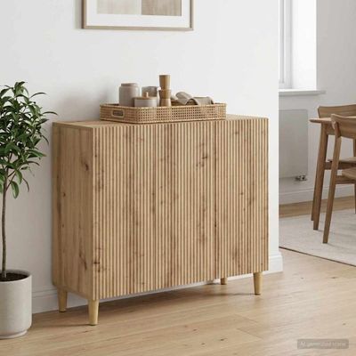 vidaXL Servírovacia skriňa Dub artisan 89 x 34,5 x 80 cm