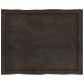 vidaXL Stolová doska tmavohnedá 80x60x(2-6)cm ošetrený masív hrany