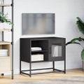 vidaXL TV skrinka čierna 68x39x60,5 cm oceľ