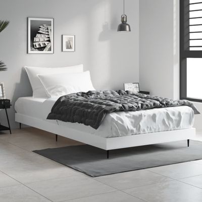 vidaXL Posteľný rám biely 90x200 cm kompozitné drevo