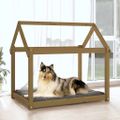 vidaXL Posteľ pre psa medovohnedá 101x70x90 cm borovicový masív