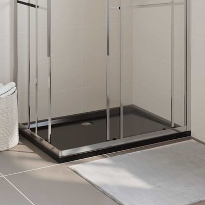 vidaXL Obdĺžniková sprchová vanička z ABS čierna 80x120 cm