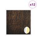 vidaXL Samolepiaci obal na skrutky 12 ks Hnedý dub Ø 20 x 0,5 mm