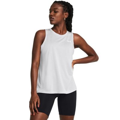 Dámske tielko Tech Tank Twist Grey - Under Armour