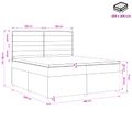 vidaXL Posteľ boxspring s matracom Tmavosivá 200 x 200 cm Látka