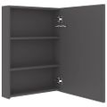 vidaXL LED kúpeľňová zrkadlová skrinka sivá 50x13x70 cm