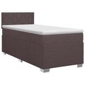 vidaXL Posteľ boxspring s matracom Tmavohnedá 100 x 200 cm Látka