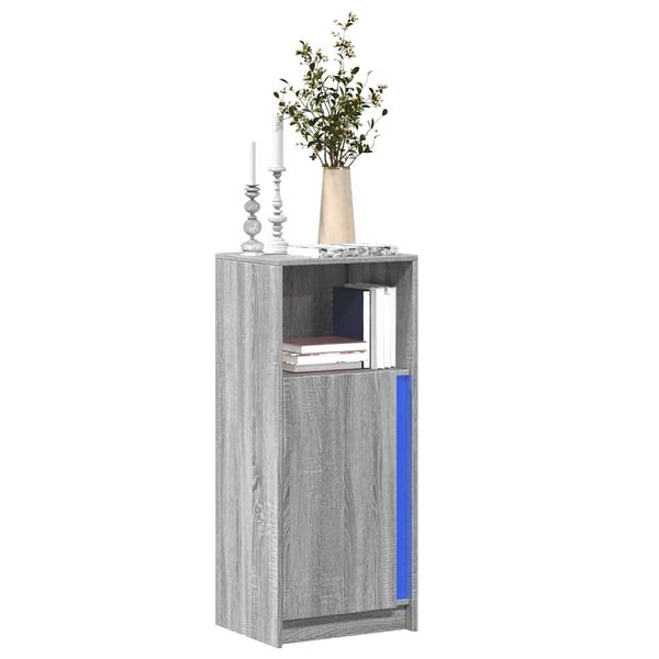 vidaXL Komoda s LED sivý dub sonoma 42,5x34x100 cm kompozitné drevo