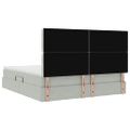 vidaXL Postel s úložným prostorem a matrací Svetlosivá 160 x 200 cm
