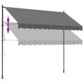 vidaXL Zaťahovacia markíza antracitová 300x150 cm látka a oceľ