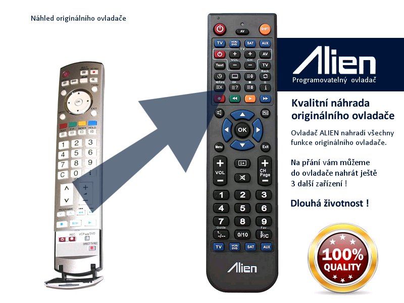 Dálkový ovládač ALIEN Panasonic N2QAKB000060