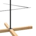 vidaXL Kovový vianočný stromček s drevenou základňou čierny 210 cm