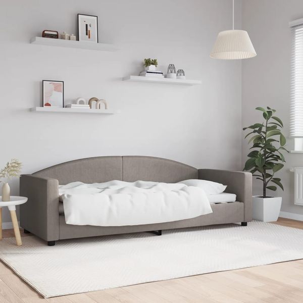 vidaXL Posteľný rám sivohnedý 80x200 cm látka