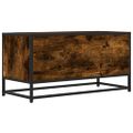 vidaXL TV skrinka dymový dub 80x34,5x40 cm kompozitné drevo a kov