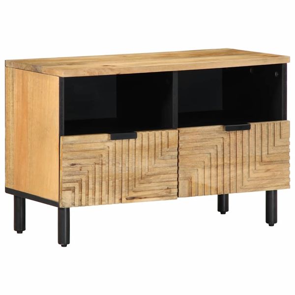 VidaXL TV skrinka Hnedá 70x33x46 cm Masívne drevo Mango