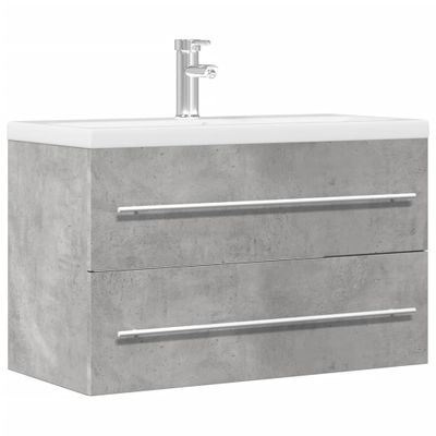 vidaXL Skrinka pod umývadlo betónovo sivá 80x38,5x48cm kompozitné drevo