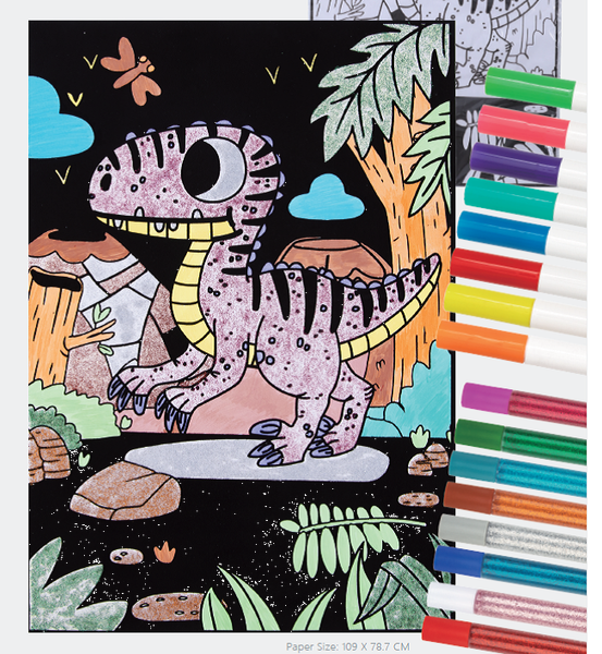 Zamatové maľovanie Dinosaurus