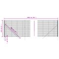 vidaXL Drôtený plot antracitový 2,2x10 m pozinkovaná oceľ