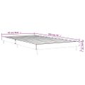 vidaXL Posteľný rám bez matraca dymový dub 90x190 cm kompozitné drevo