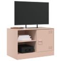 vidaXL TV skrinky 2 ks ružové 67x39x44 cm oceľ