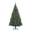 vidaXL Umelý vianočný stromček Zelená 180 cm PVC a Oceľ a Plast