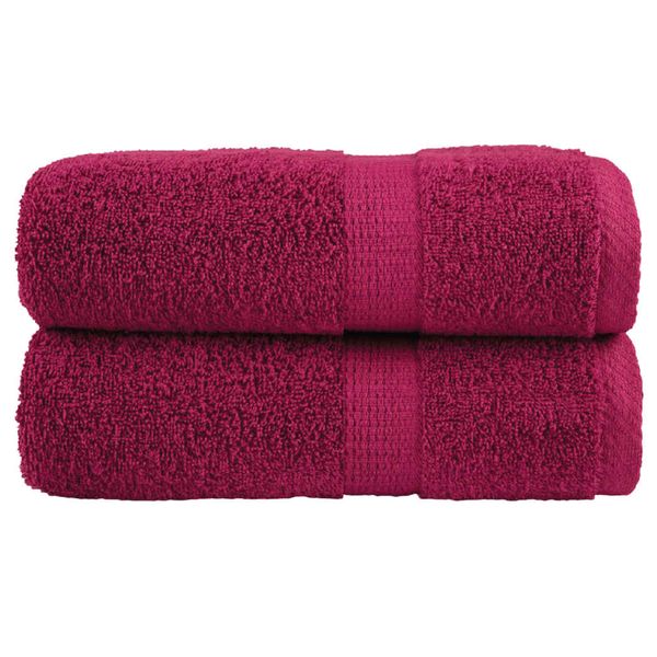 vidaXL Prémiové umývacie utierky SOLUND 2 ks bordové 30x30 cm 600 g/m²