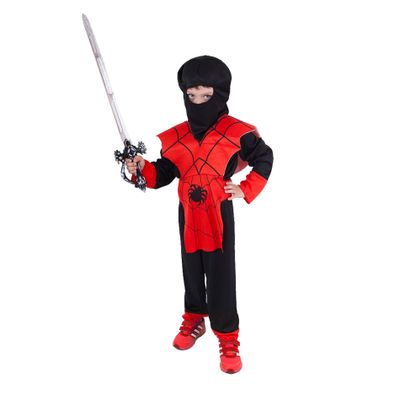 Detský kostým červený ninja (S)