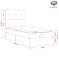 vidaXL Polohovací postel s matrací Čierna 90 x 190 cm Zamat